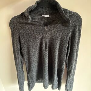 Columbia Women's Dark Charcoal Patterned Half-Zip Pullover